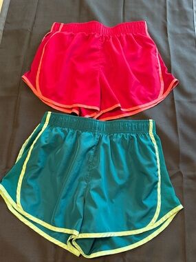 EUC- Members Mark 2- Active Drawstring Shorts - Teal and Fuchsia size S